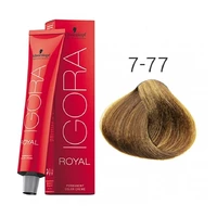 Крем-краска для волос Schwarzkopf Igora Royal 7-77 Средне-Русый Медный Экстра 60 мл (4045787953855)