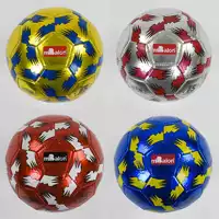 Мяч футбольный C 40071 (100) размер №5, 9 видов, материал EVA Laser, 300-310 грамм, резиновый баллон