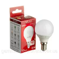 Світлодіодна лампа SIVIO G45 6W, E14, 3000K, теплий білий