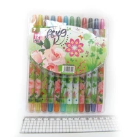 Олівці воскові Crayons "Квіти", набір 12 цв. PVC
