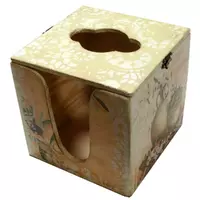 Підставка для серветок кубик "Оливки" (14х14х14) сосна, липа
