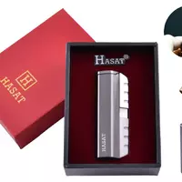 Запальничка в подарунковій коробці HASAT (Гостре полум'я) №4320 Black