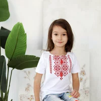 Сучасна дитяча вишита футболка з орнаментом