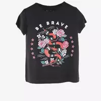 Женская футболка BE BRAVE 1022 Черный - ростовка 5 шт.