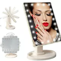 Зеркало для макияжа с 16 LED подсветкой сенсорная регулировка UKC Large Mirror (белый, розовый, черный)