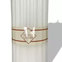 Свеча цилиндрическая парафиновая Premium ребристая 520 г без запаха Белая