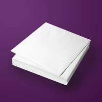 Салфетки бумажные "Papero" 2сл. 240*240мм, 200шт белые NS026 (1шт\16шт)