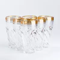 Набір склянок Vermont фігурних високих 6 штук по 250 мл, жовтий
