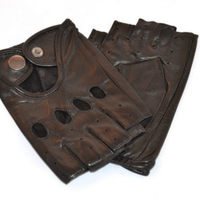 мужские кожаные перчатки без пальцев