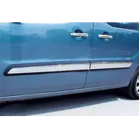 Молдинг дверний (4 шт, нерж) OmsaLine - Італійська нержавійка для Peugeot Partner Tepee 2008-2018рр