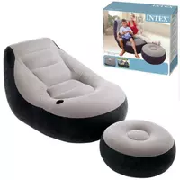 Надувное кресло Intex с пуфом