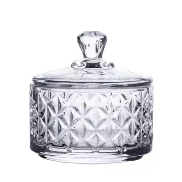 Цукерниця з кришкою High Quality із кришталевого скла, ice flowers